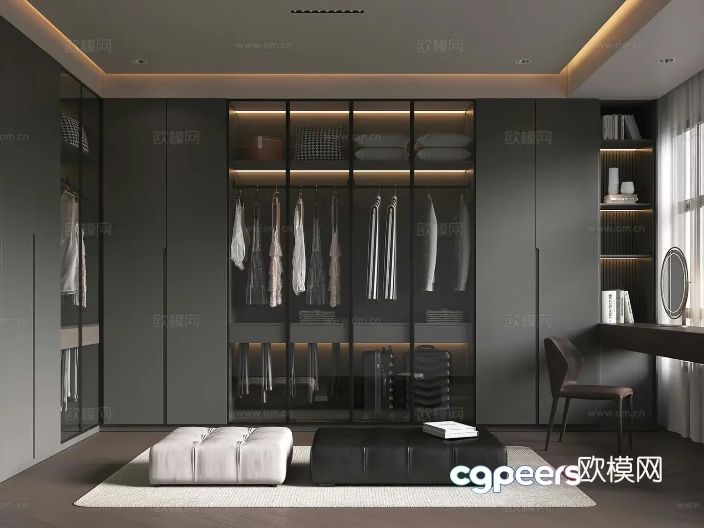 Italian cloakroom wardrobe 3d model