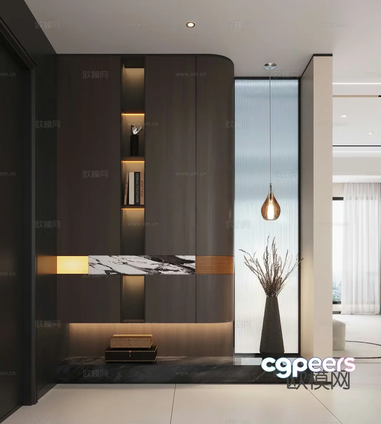 Modern entrance hallway Decorative entrance hallway Entrance entrance hallway 3D model