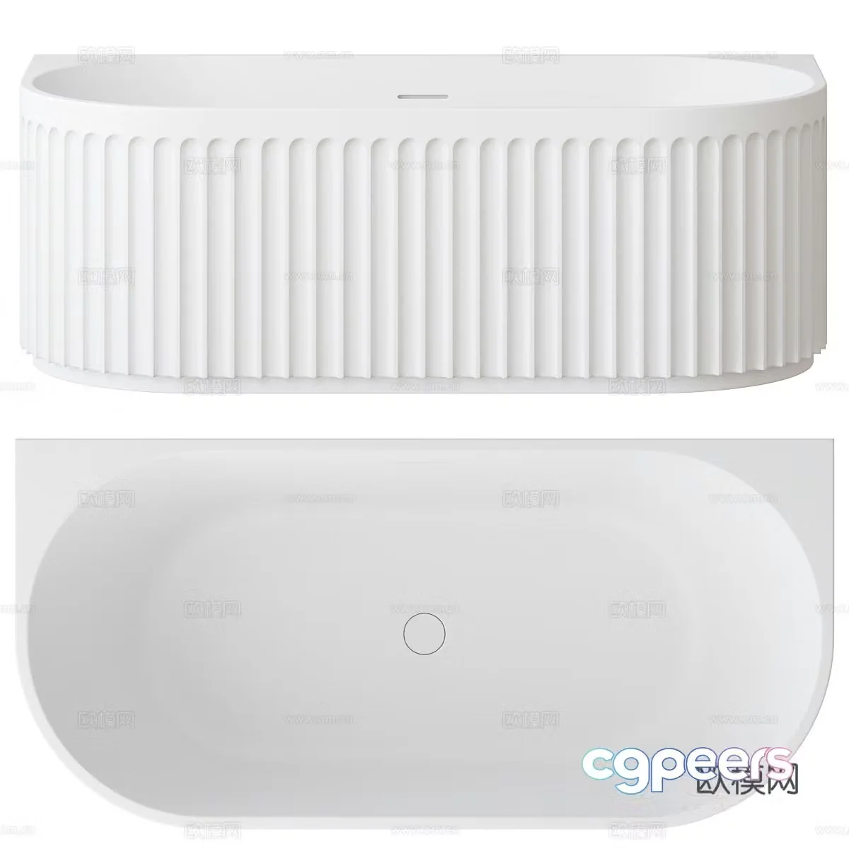 Modern ABBER Bathtub 3d Model
