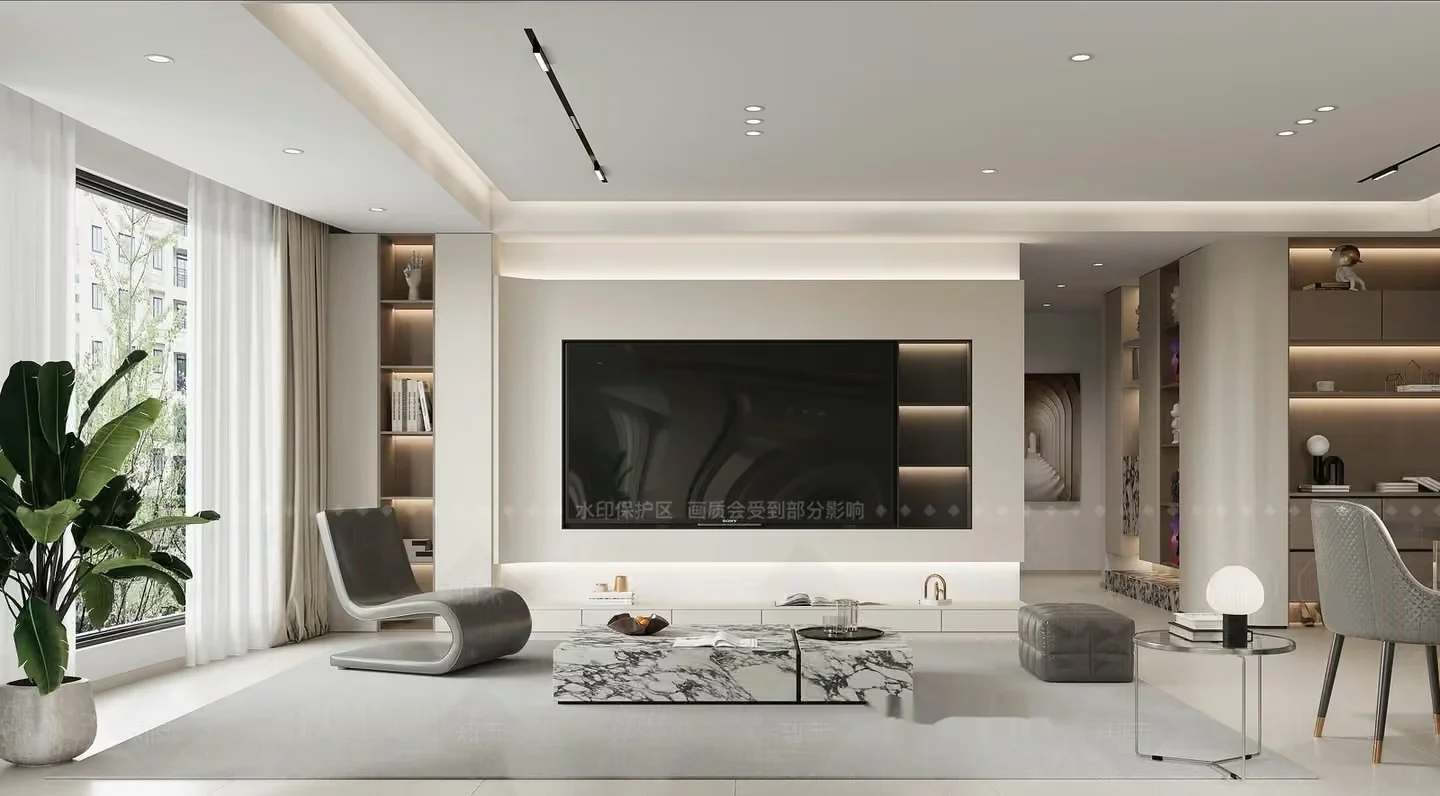 Modern Living Room 3D Model – 13098 – VRAY Render