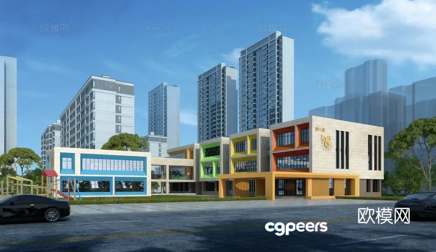Kindergarten appearance 3D model