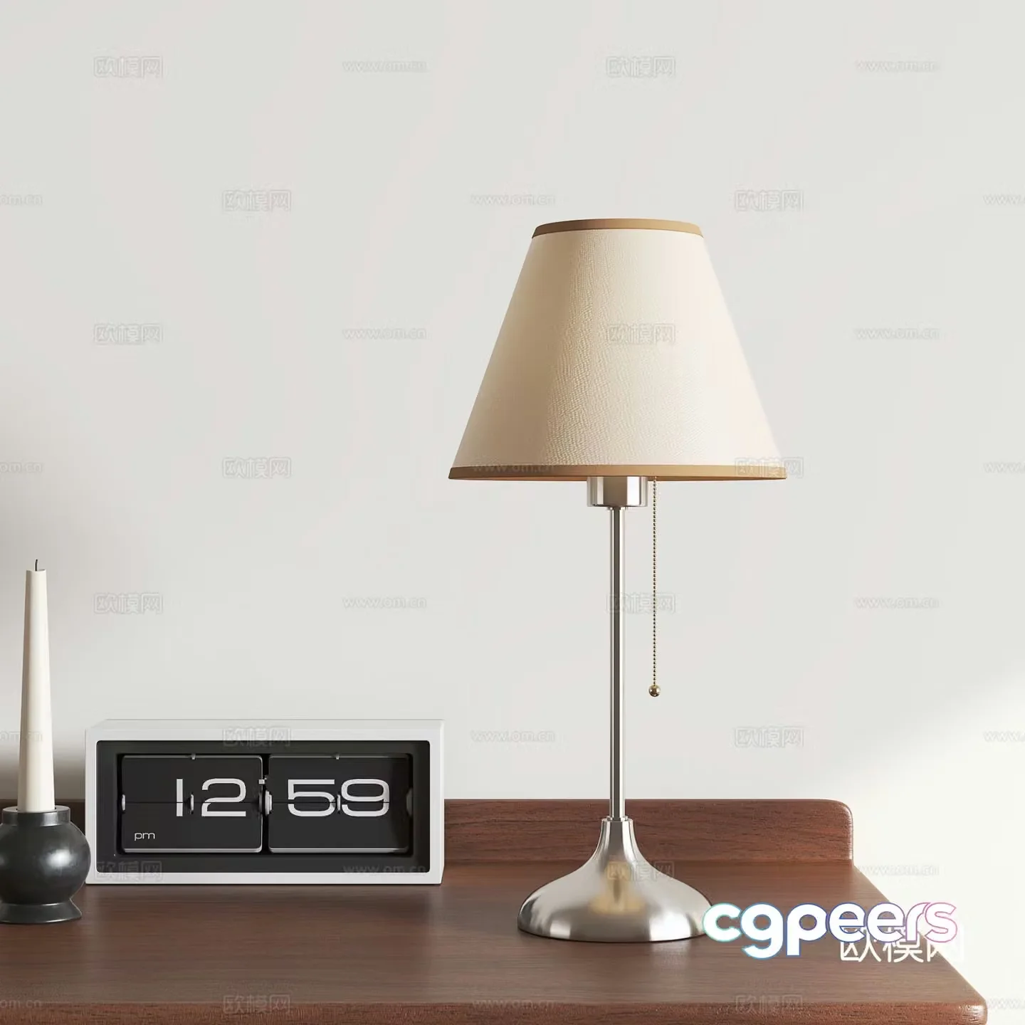 Nordic metal desk lamp 3d model