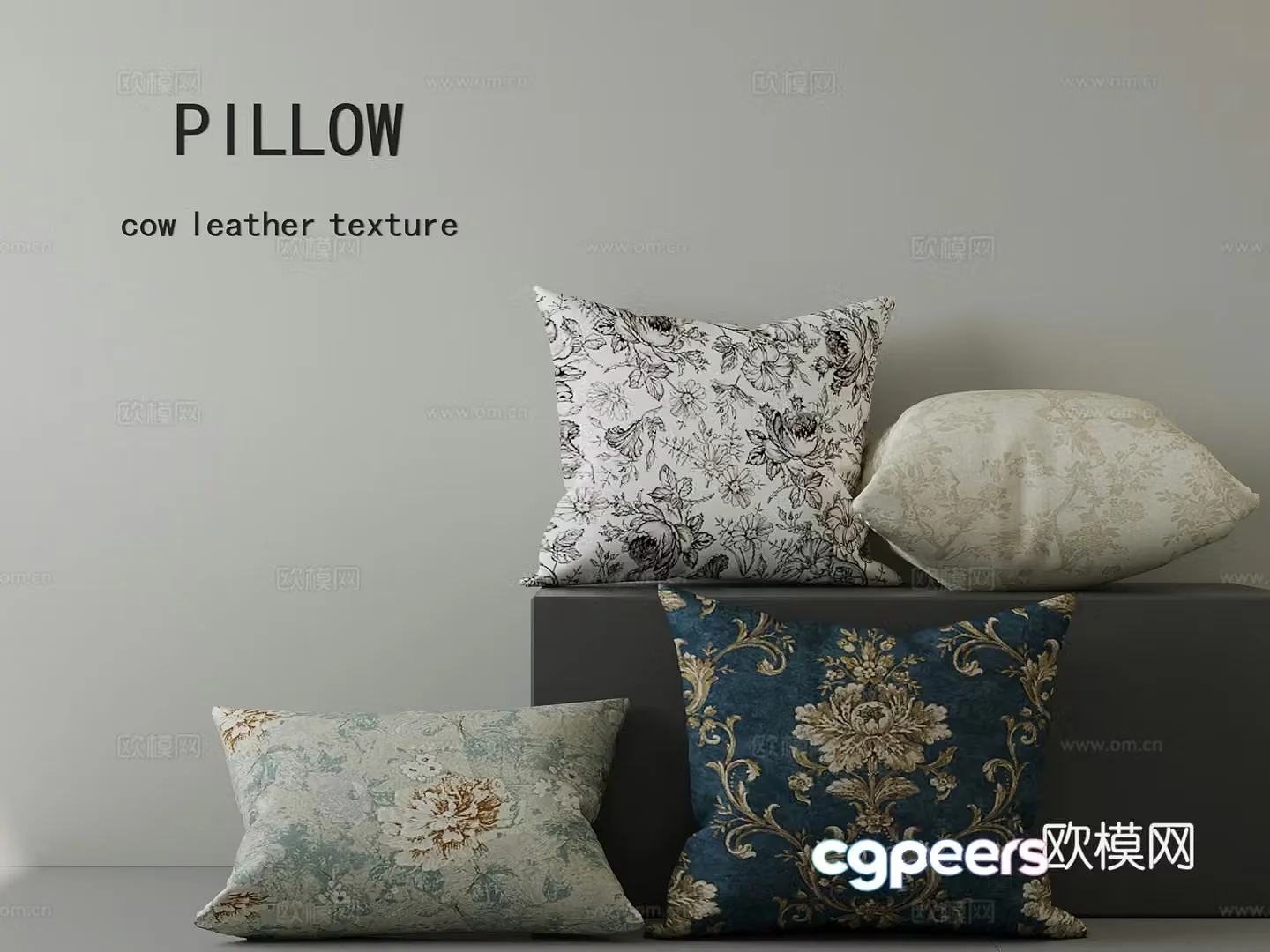 Modern French pillow 3D model