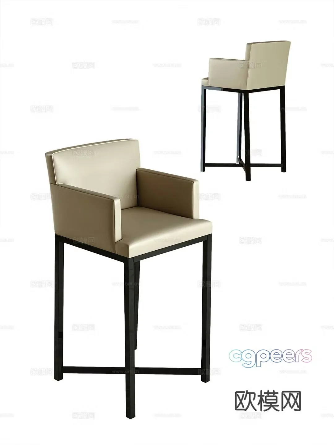 Modern bar stool bar stool 3d model