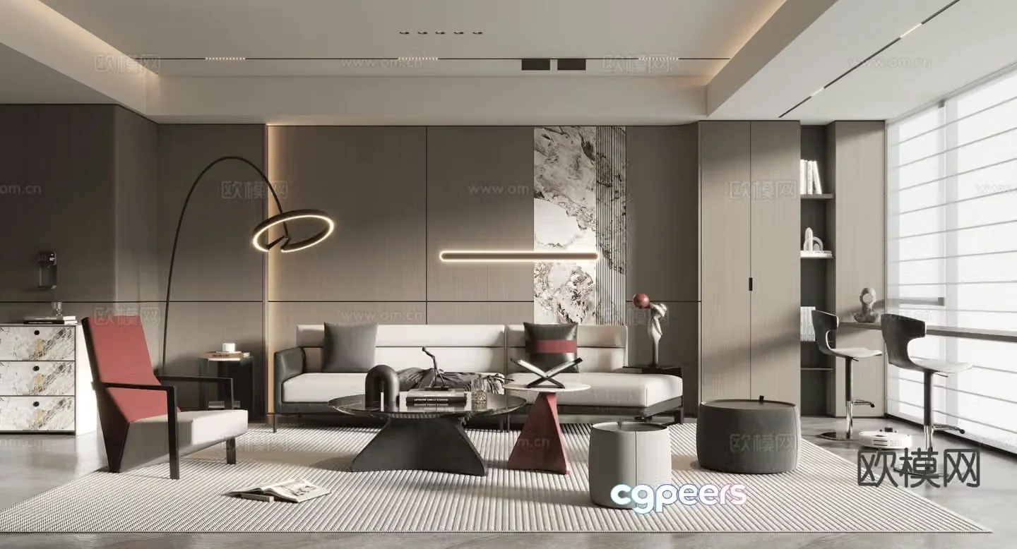 Italian living room 3d model