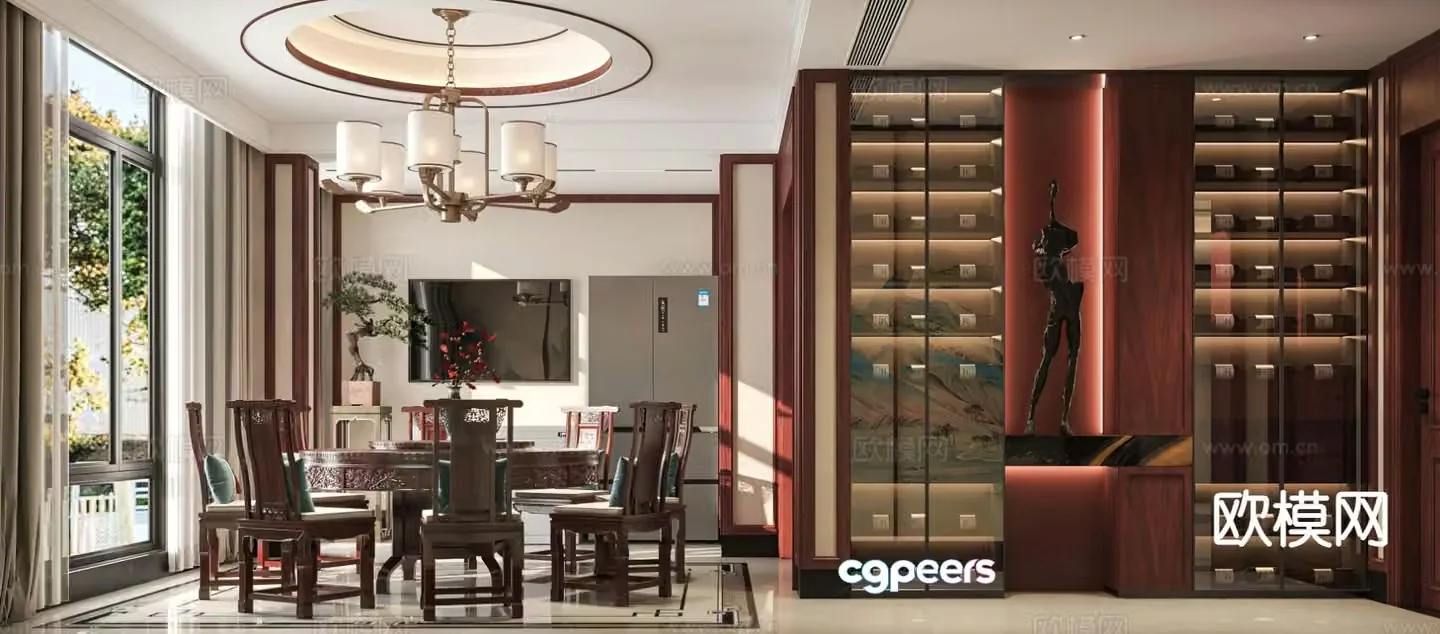 New Chinese restaurant 3d model