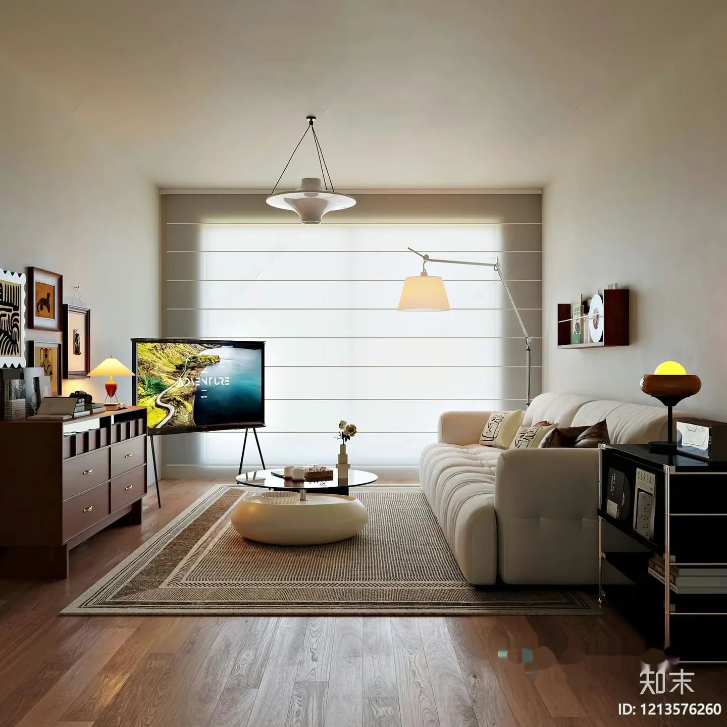 Modern Living Room 3D Model – 5620 – VRAY Render