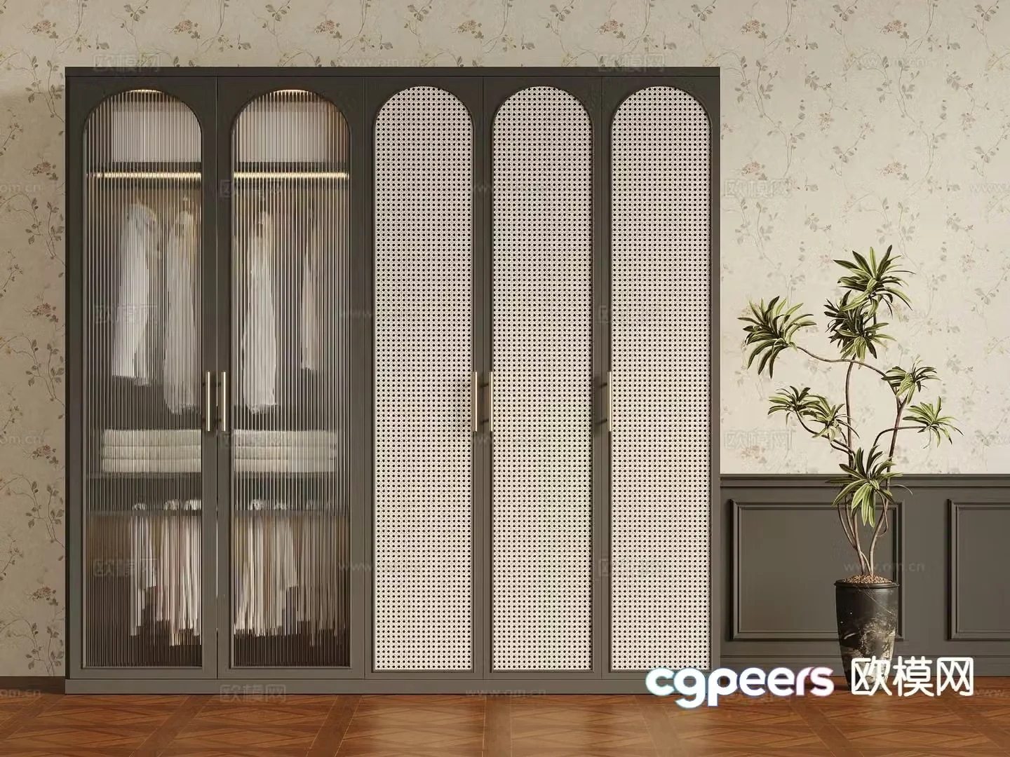 French wardrobe wardrobe 3d model