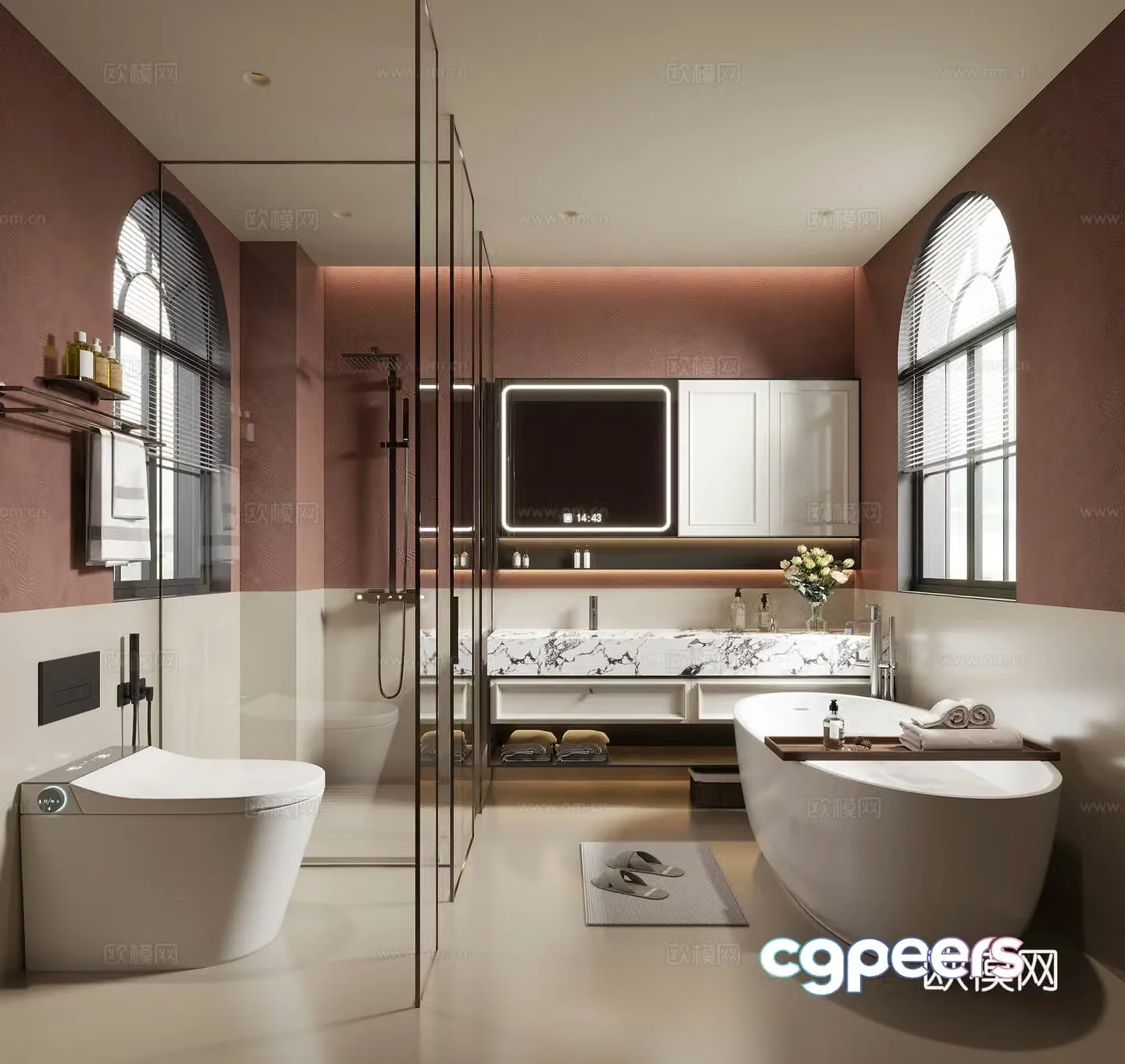French bathroom 3d model