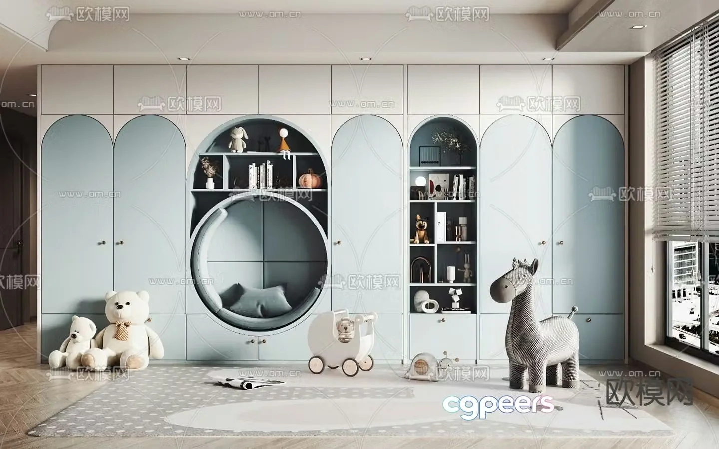 Children’s bookcase Children’s locker 3d model
