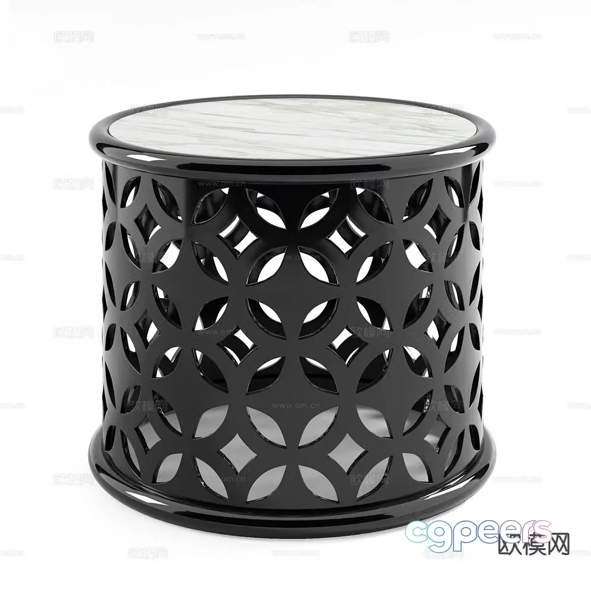 Round table side table leisure table 3d model