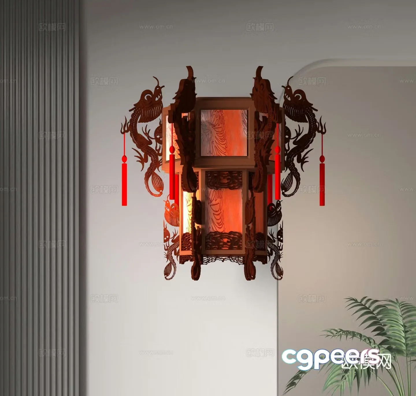 Chinese lantern 3d model