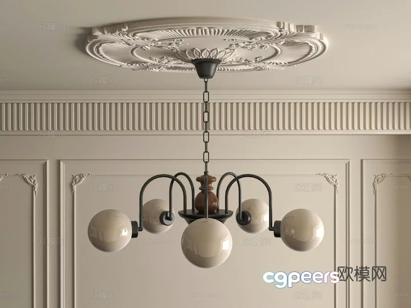 French chandeliers 3d model