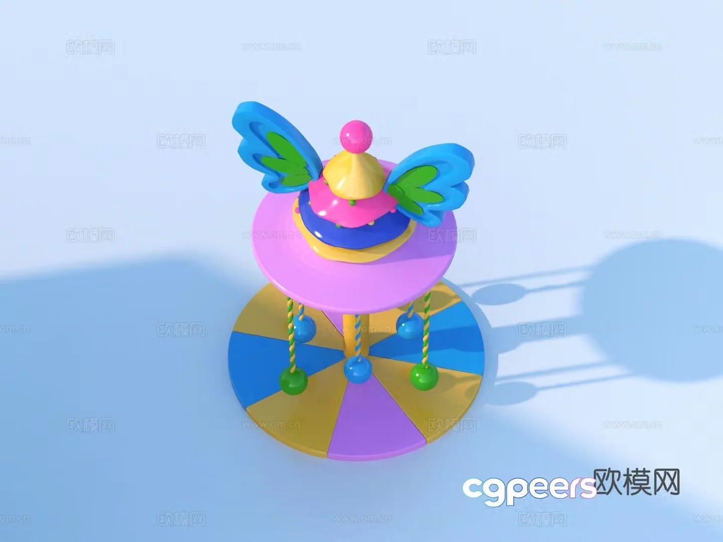 Cartoon toys Children’s Paradise Carousel 3d Model