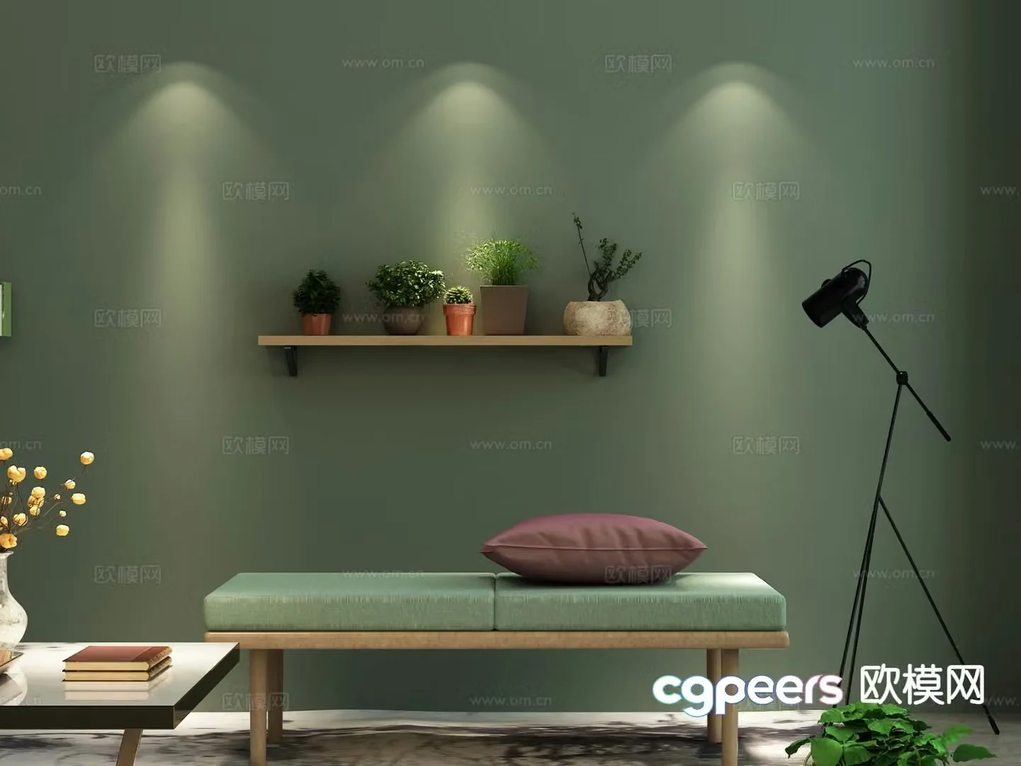 Modern sofa stool shoe changing stool stool 3d model