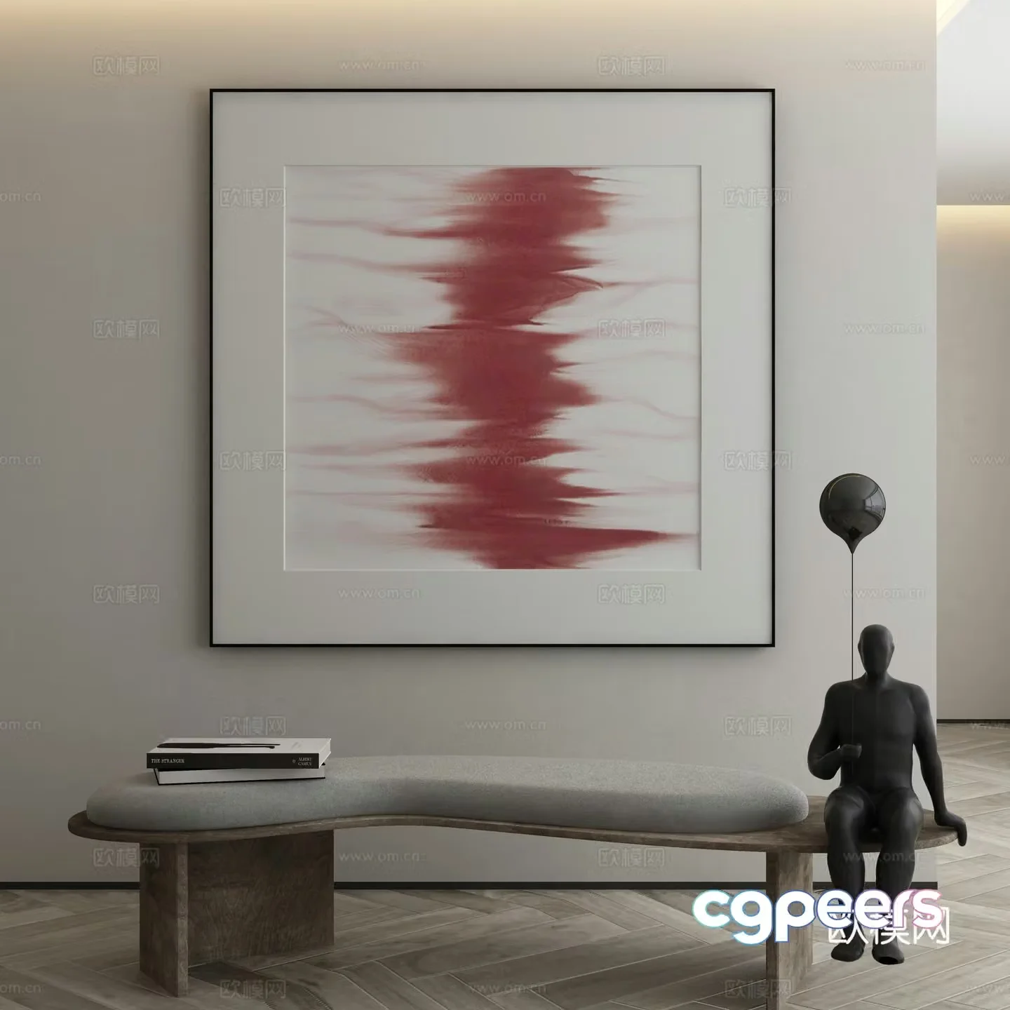 Modern Wasabi Hanging Painting Oil Painting 3D Model