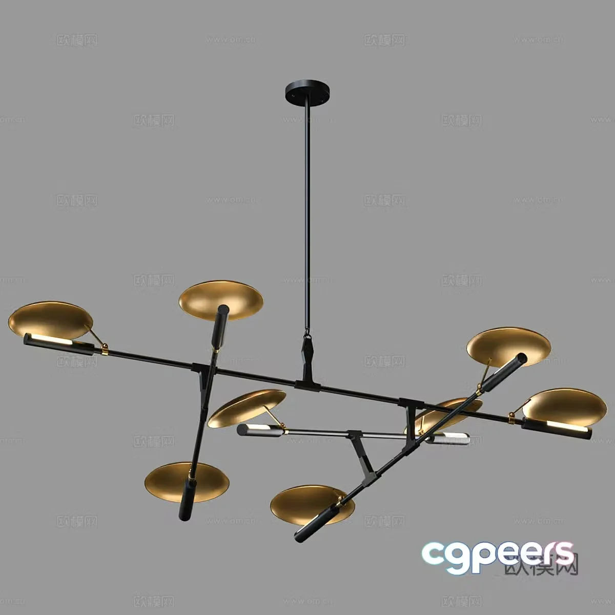 Modern simple light luxury chandeliers chandeliers simple chandeliers restaurant chandeliers living room chandeliers 3D model
