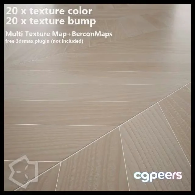 3ds Max Free – Chevron parquet BeechWood MultiTexture