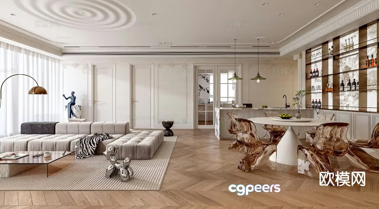 French restaurant 3d model