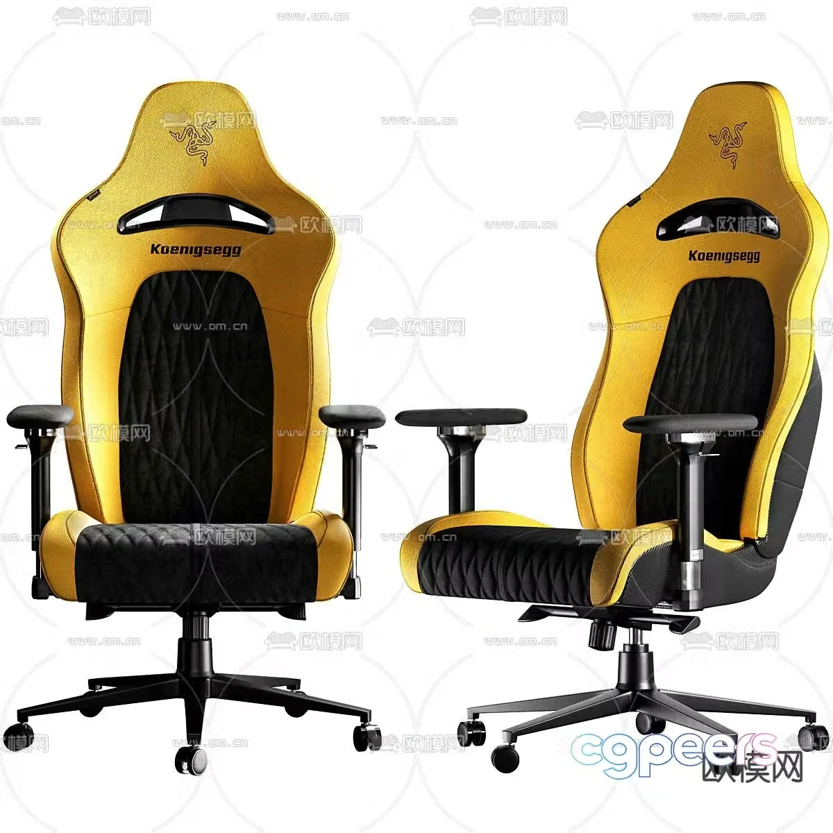 Office chair e-sports chair gaming chair 3d model