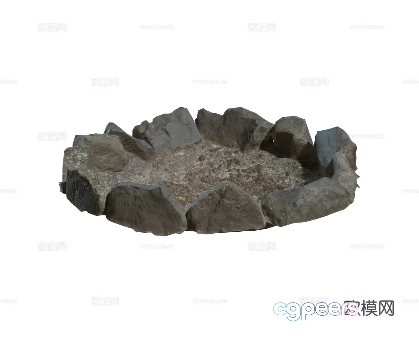 Shihuoteng Firewood Pit Wild Homemade Fire Grilling Stove Combination 3D Model