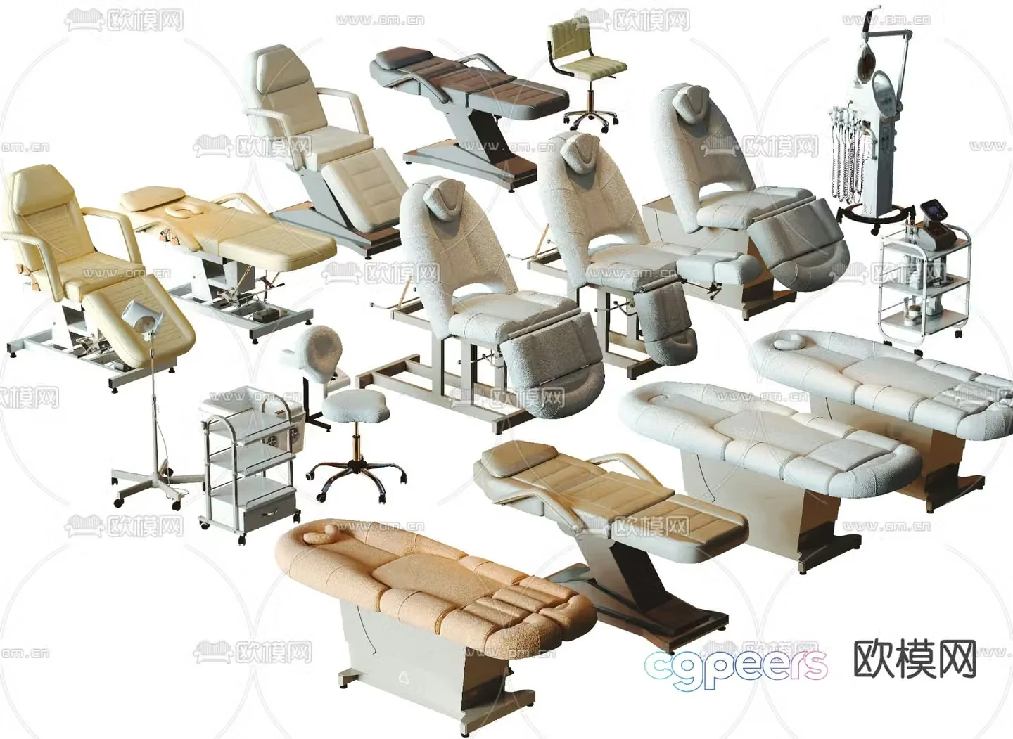 Modern beauty bed dental lounge chair 3d model