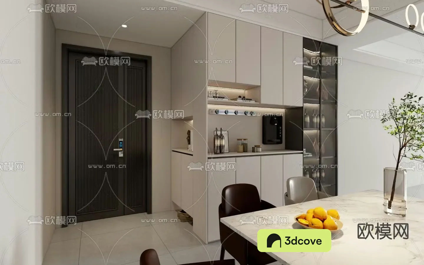 Modern shoe cabinet integrated cabinet