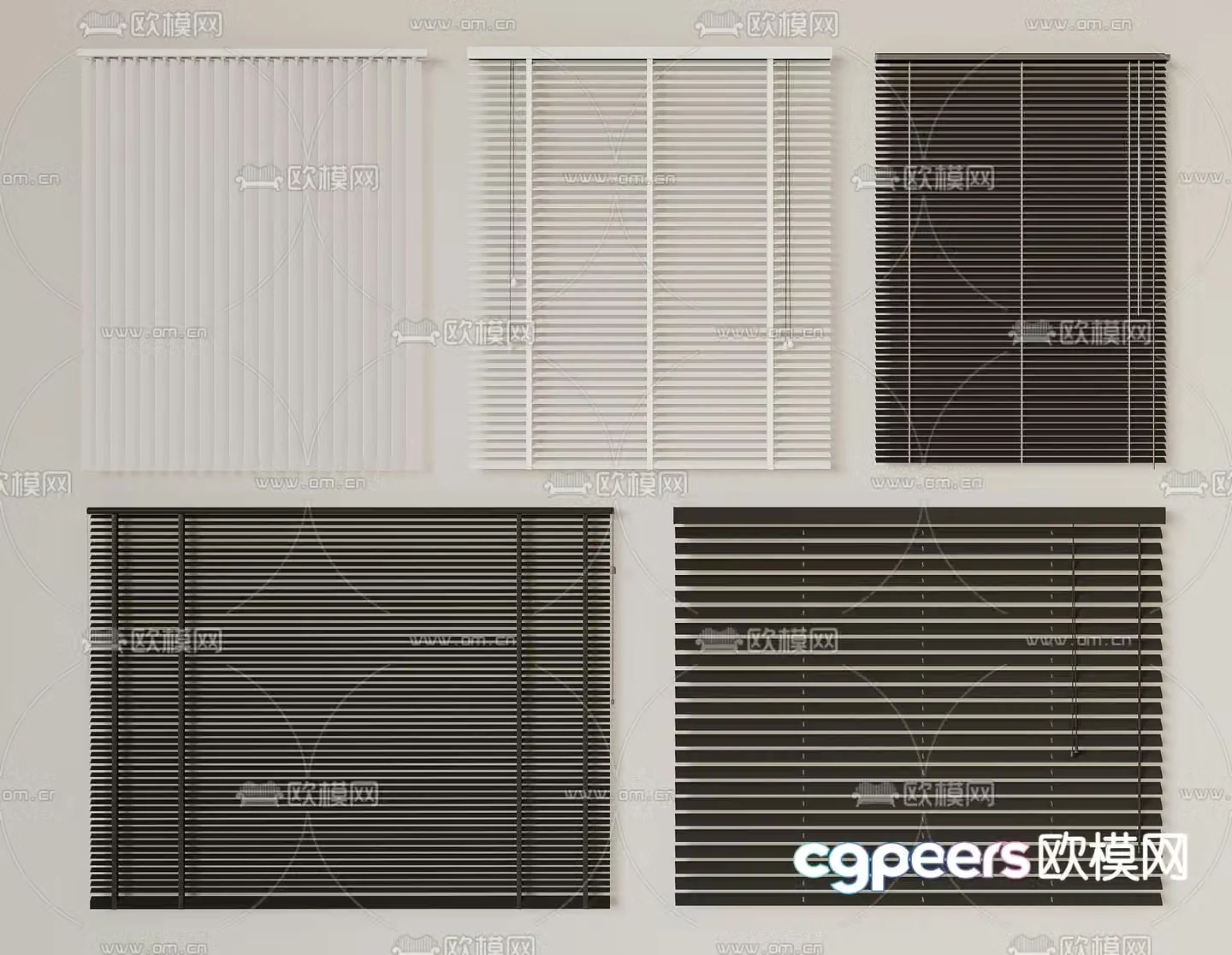 Modern Venetian Blinds 3d model