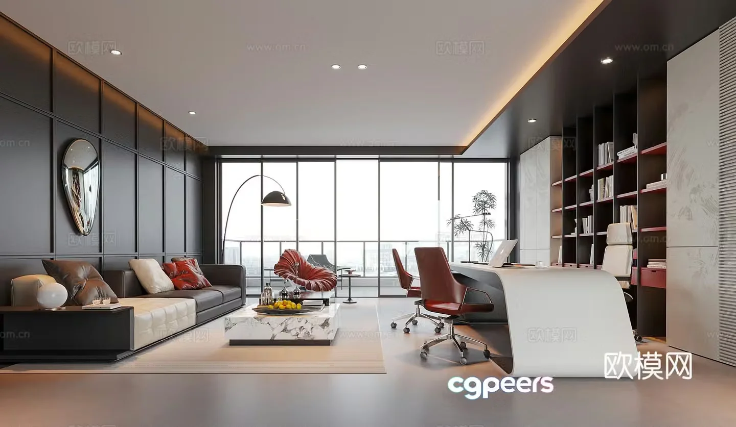 Modern General Manager Office Chairman Office Boss Office Desk Chair 3D Model