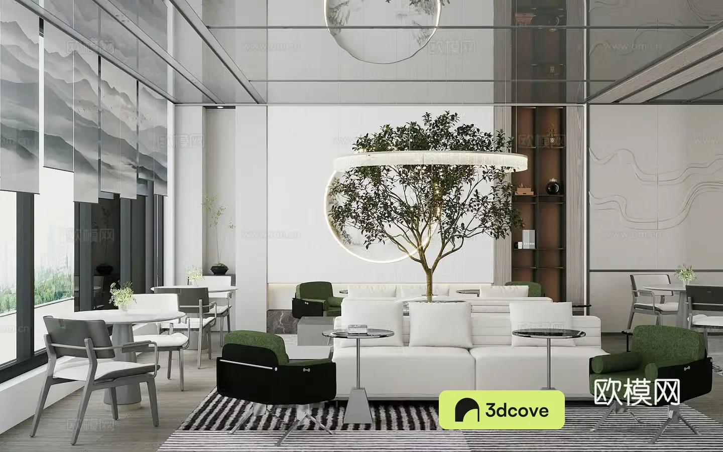 Modern sales department negotiation area