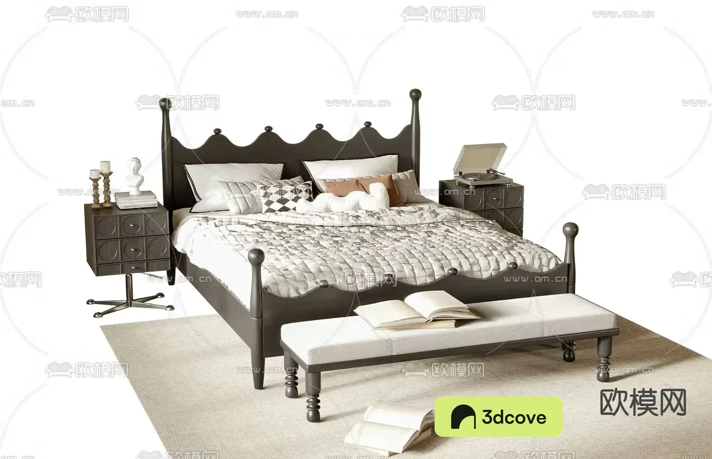 French double bed