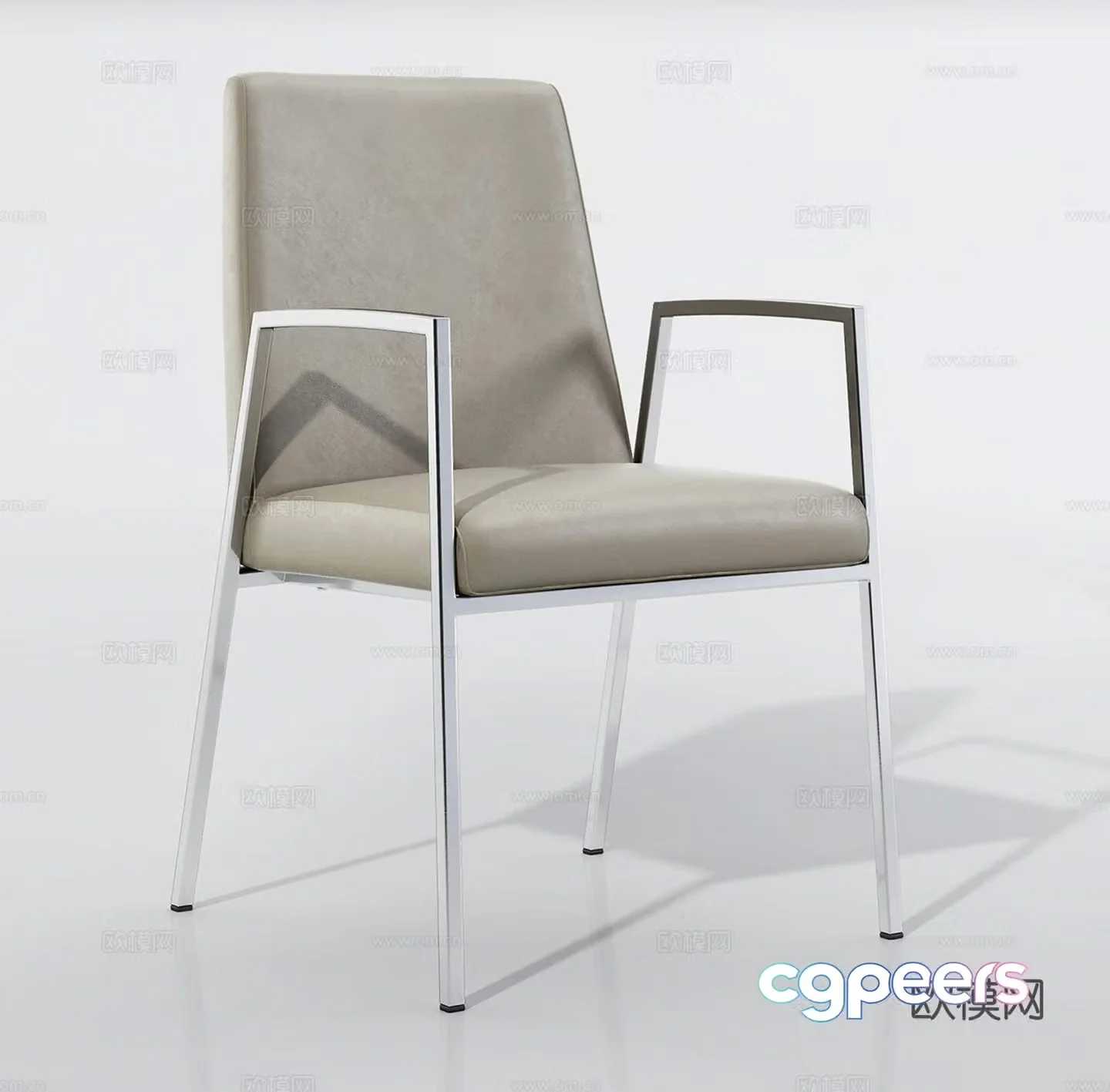Modern office chair leisure chair single chair book chair dining chair 3d model