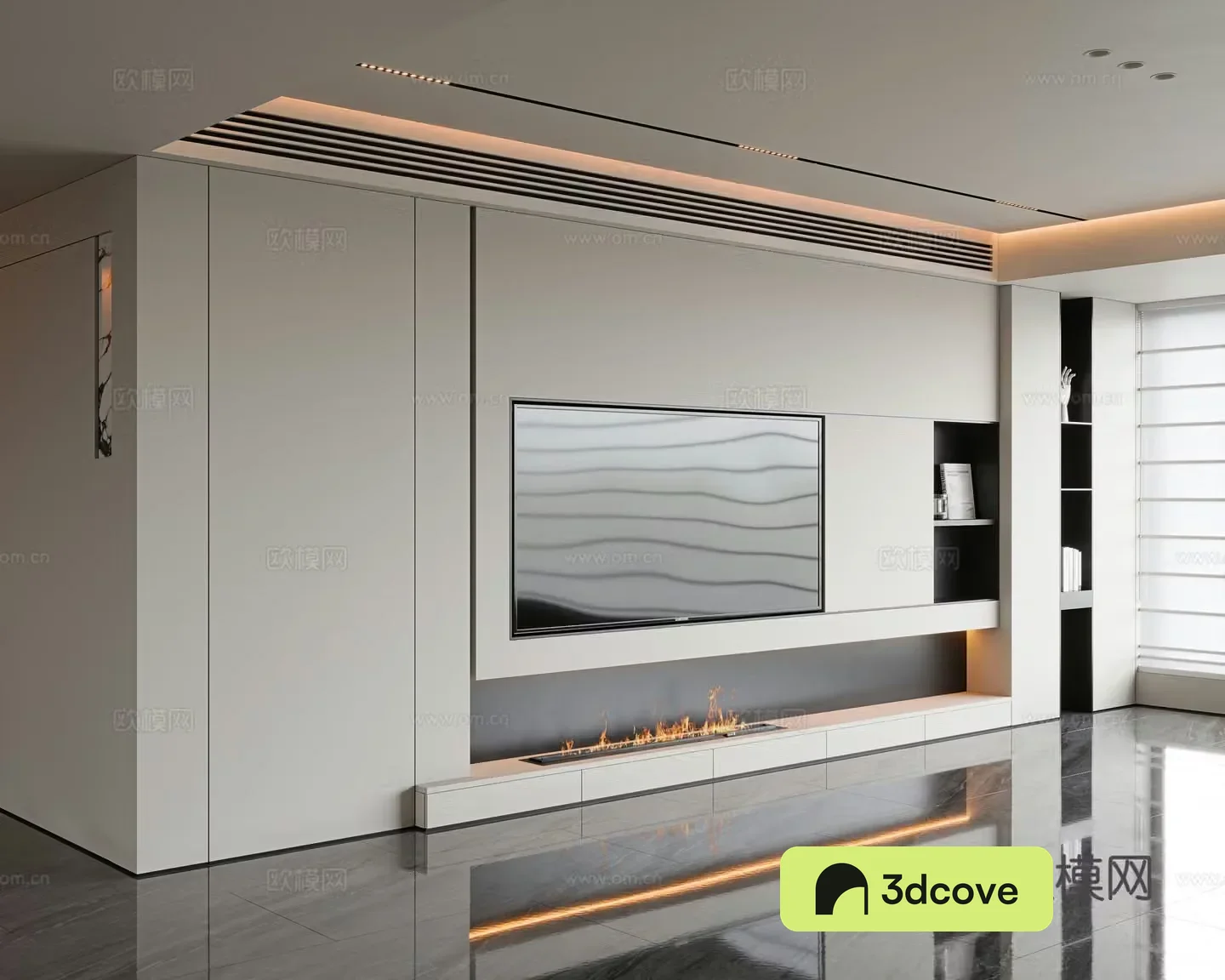 Italian TV background wall Living room TV background wall Hanging TV background wall Embedded TV wall