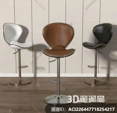Modern Bar Stools 3D Model – 17006 – VRAY Render