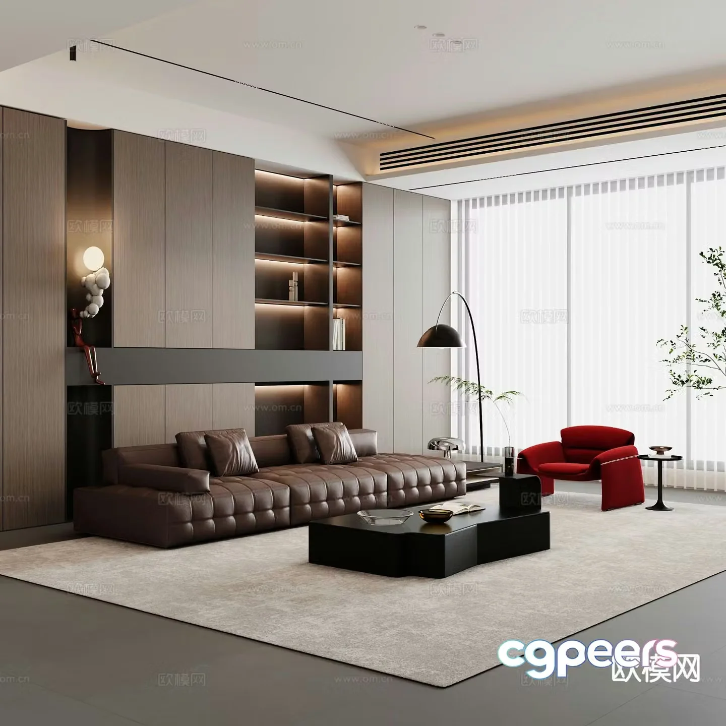 Modern living room 3d model