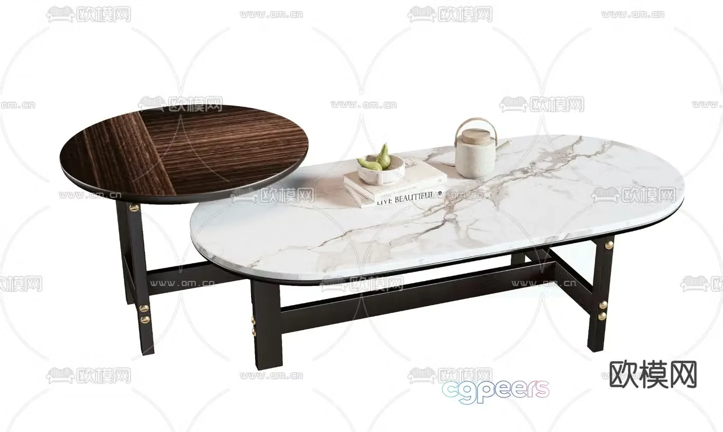 MISSANA modern marble coffee table 3d model