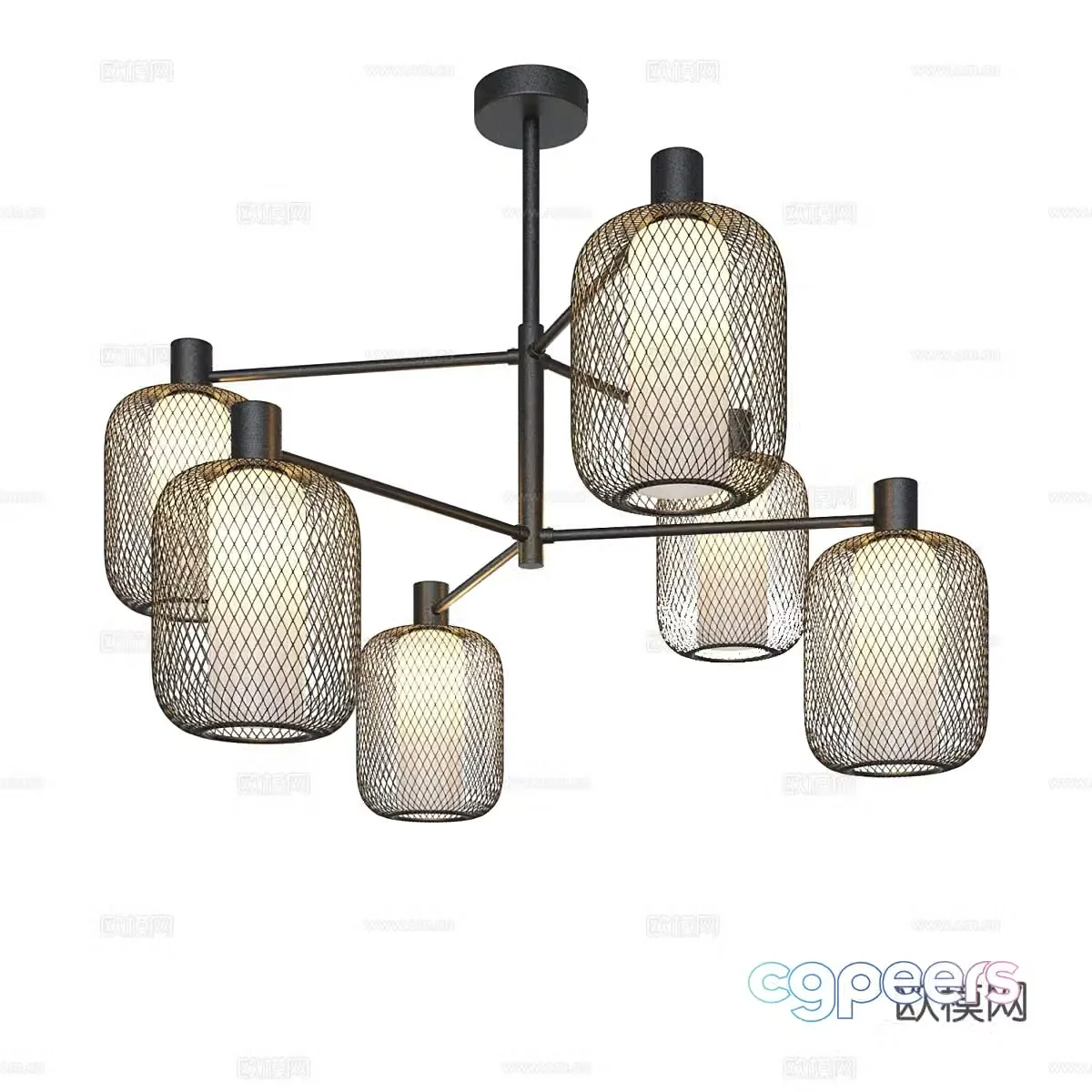 Modern simple chandelier chandelier simple chandelier dining chandelier living room chandelier 3d model