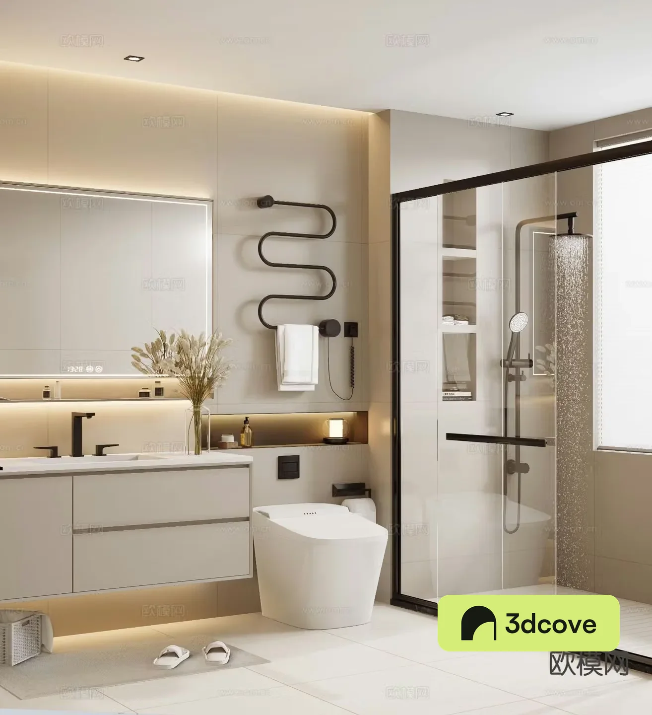 Creamy bathroom