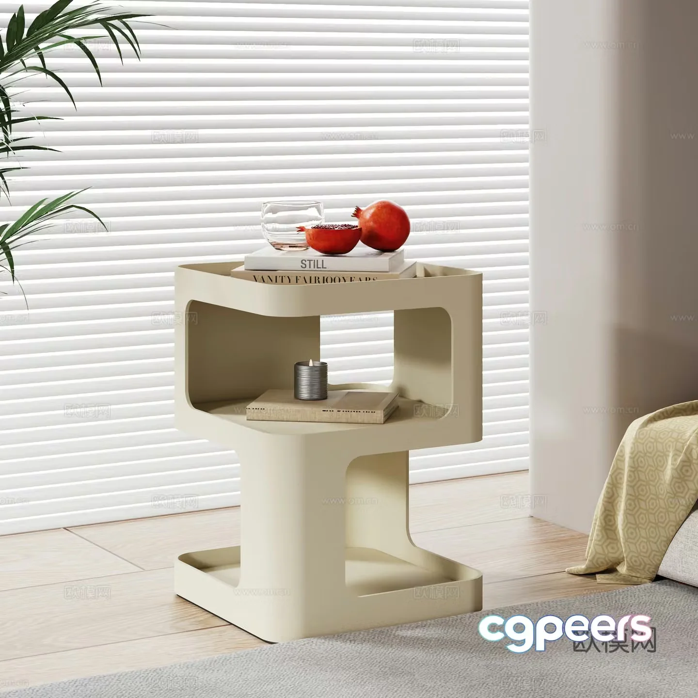 Modern bedside table 3D model