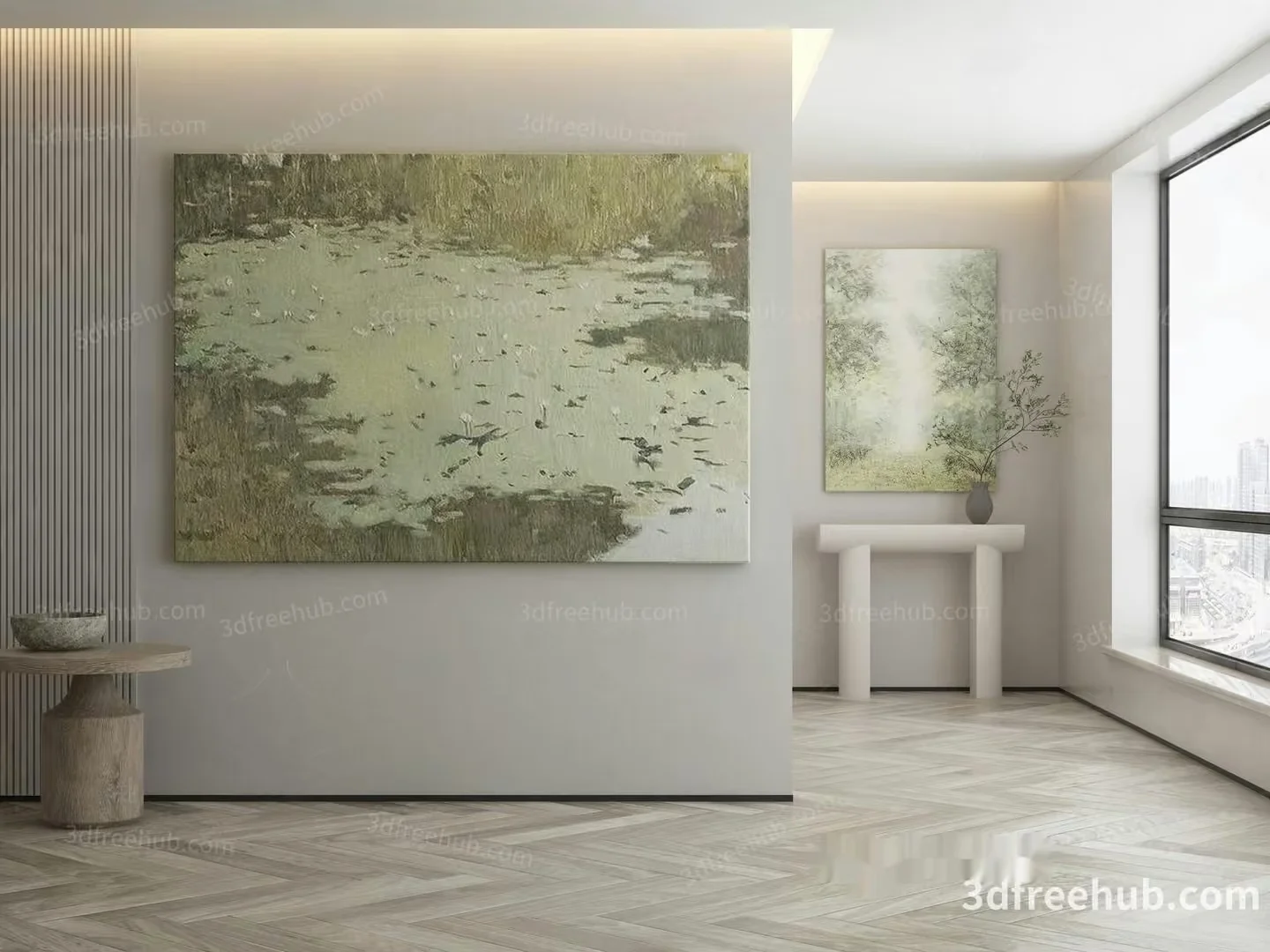 Modern Art Room 3D Model – 23439 – VRAY Render