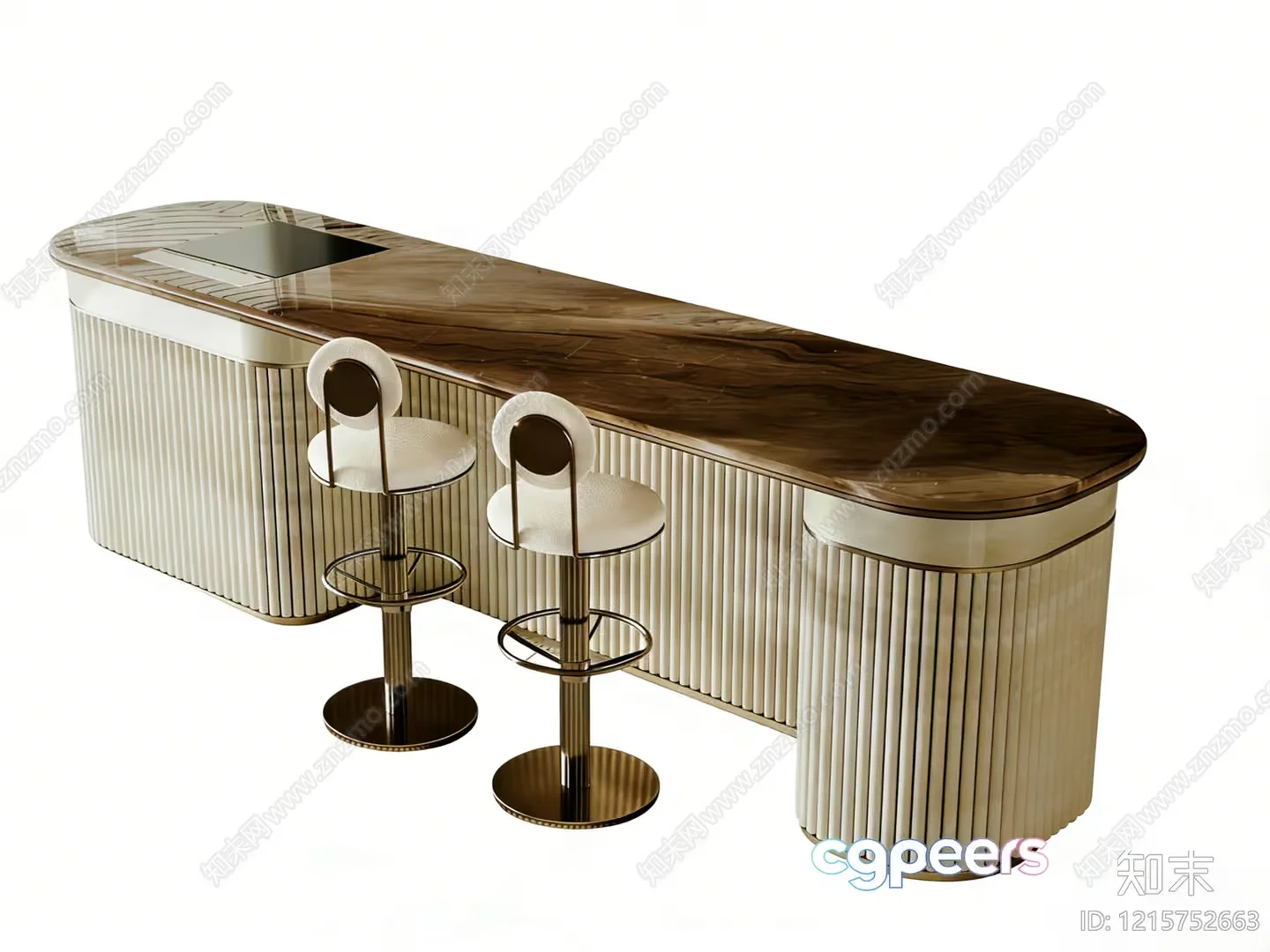 Modern Bar Set 3D Model – 12583 – VRAY Render