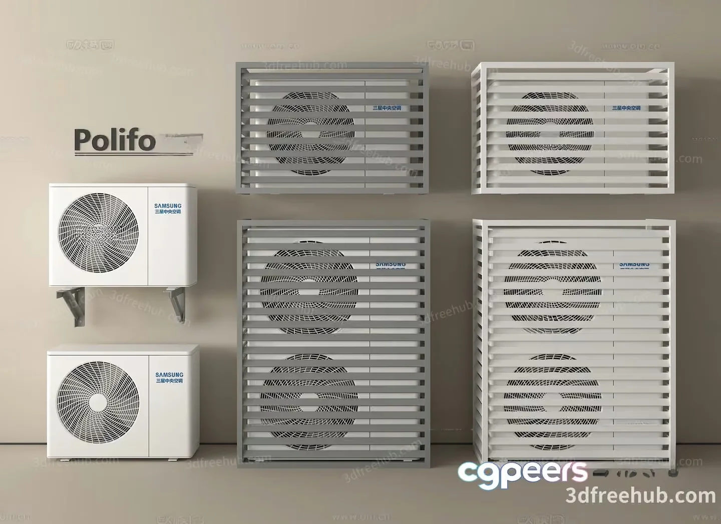 Samsung Air Conditioning Units 3D Model – 1703 – VRAY Render