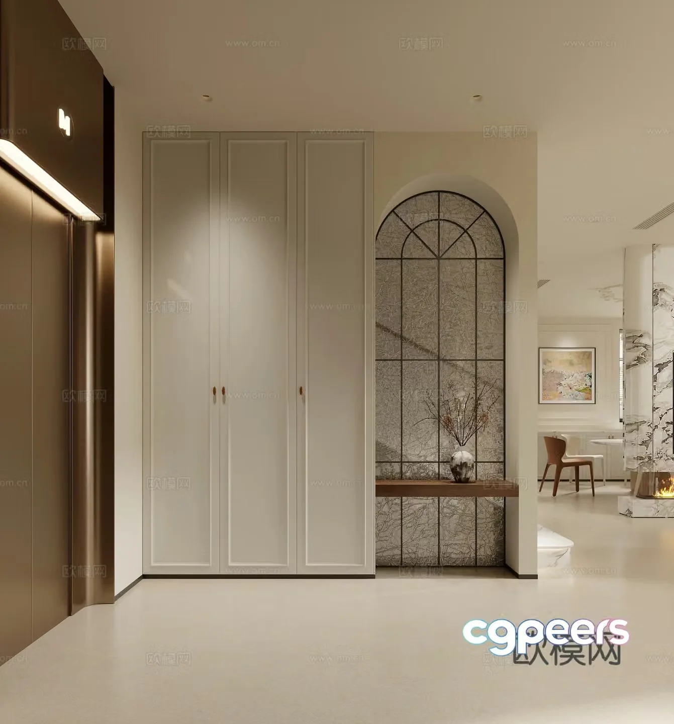 French entrance 3D model