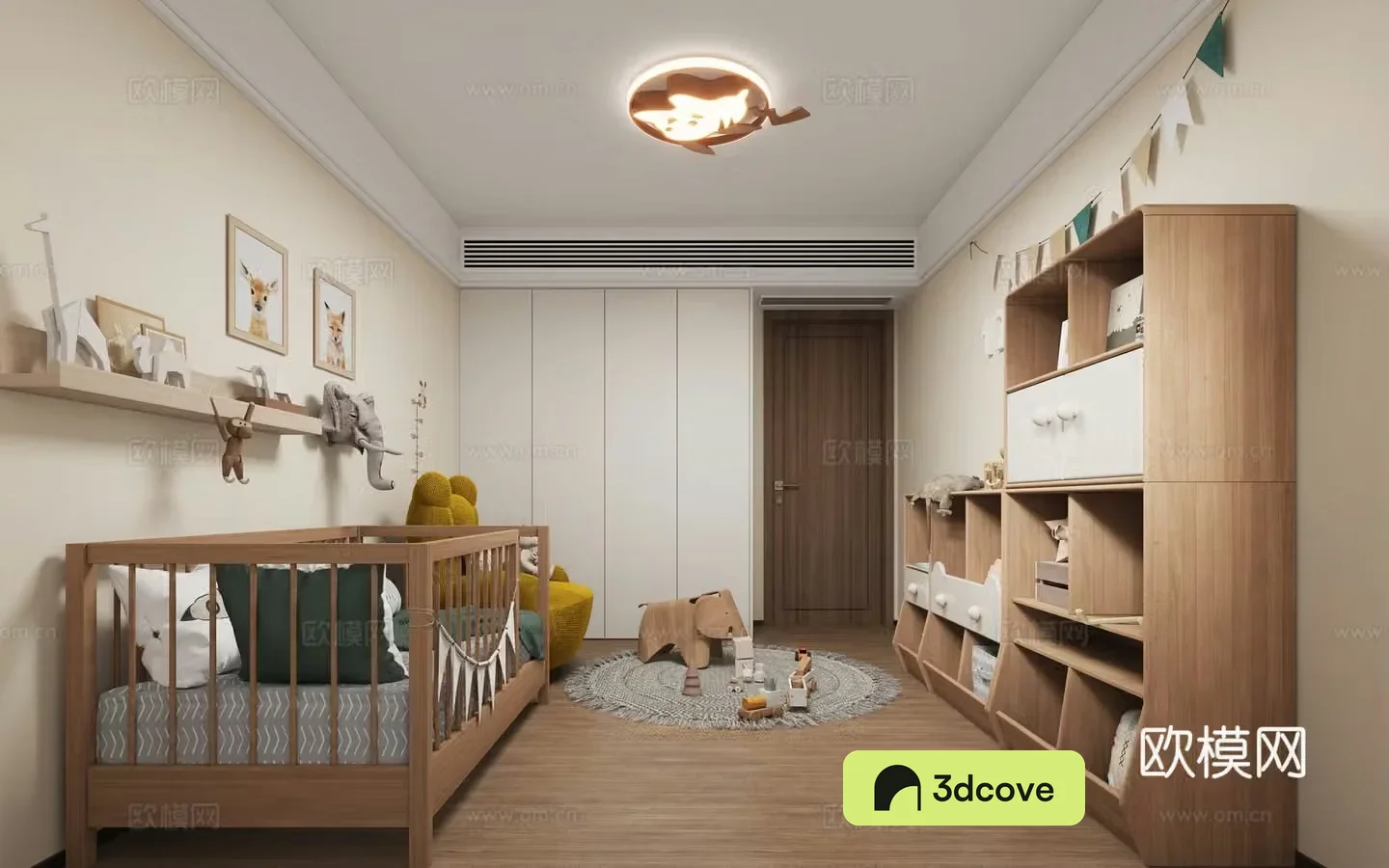 Modern children’s room crib