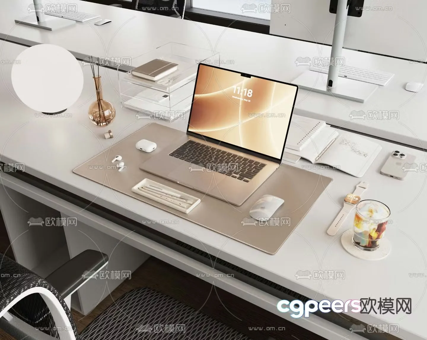 Office accessories computer 3d model