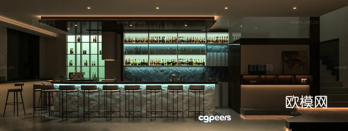 Modern Bar 3D model