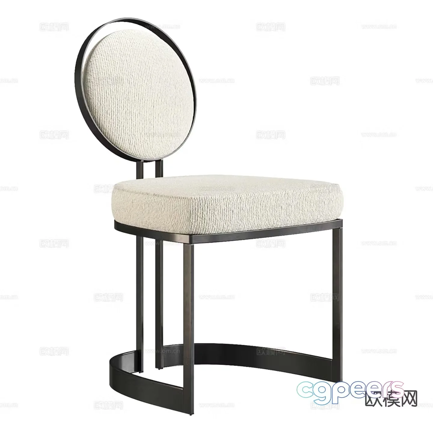 Caracole modern chair dining chair single chair 3d model