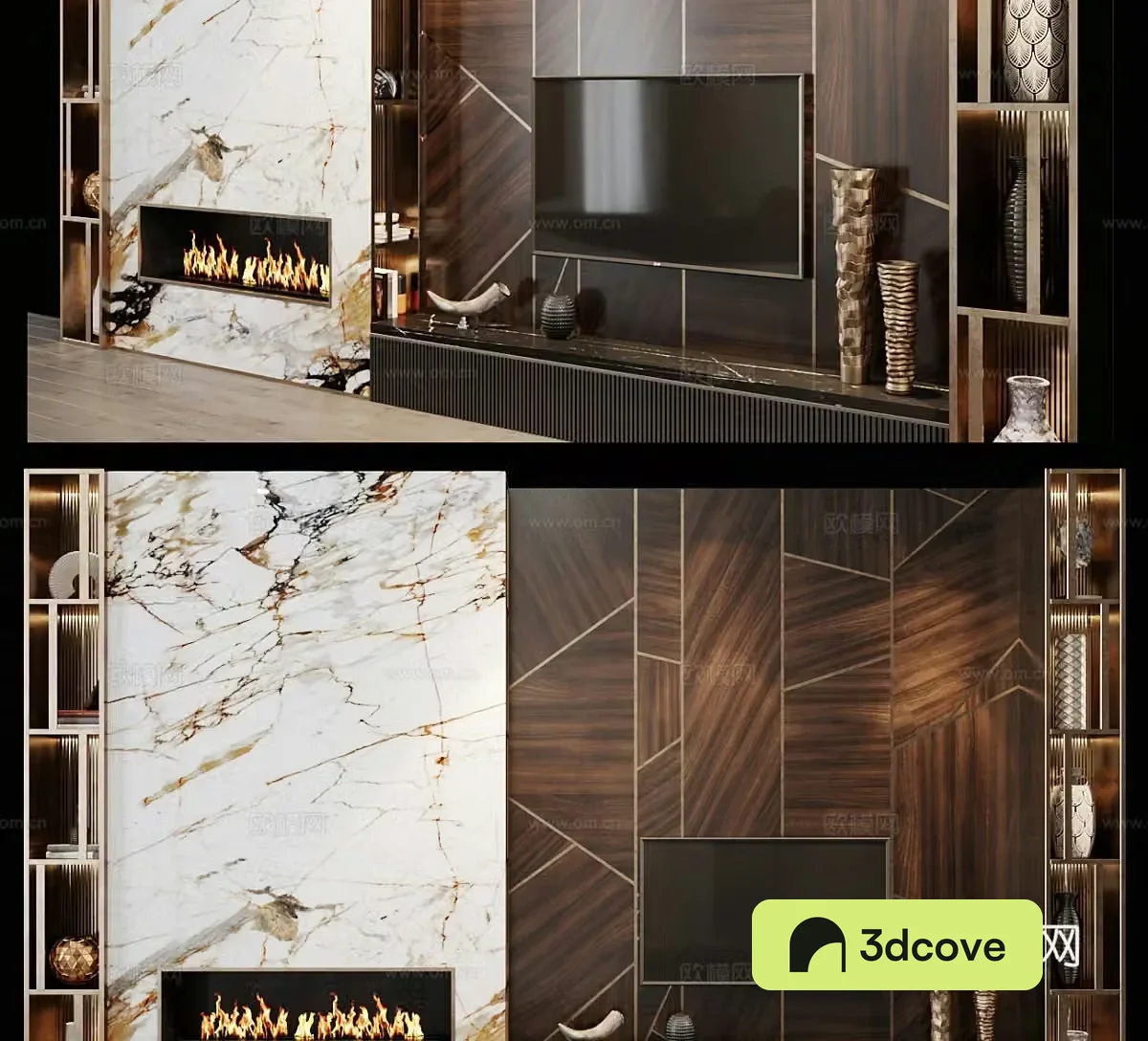 Light luxury background wall TV background cabinet
