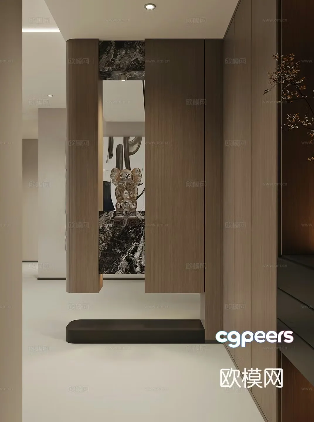 Modern entrance aisle 3D model