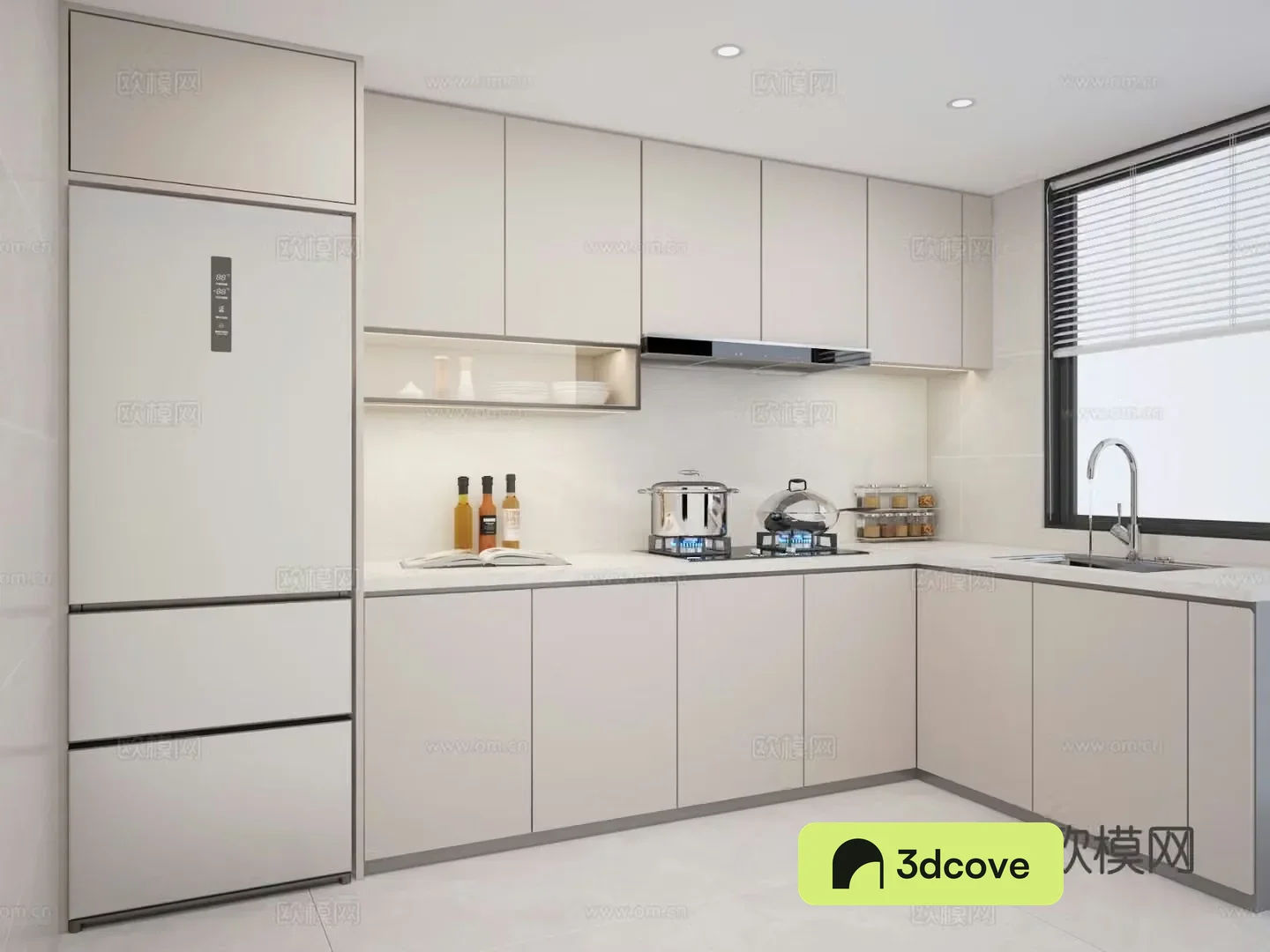 Modern L shaped kitchen